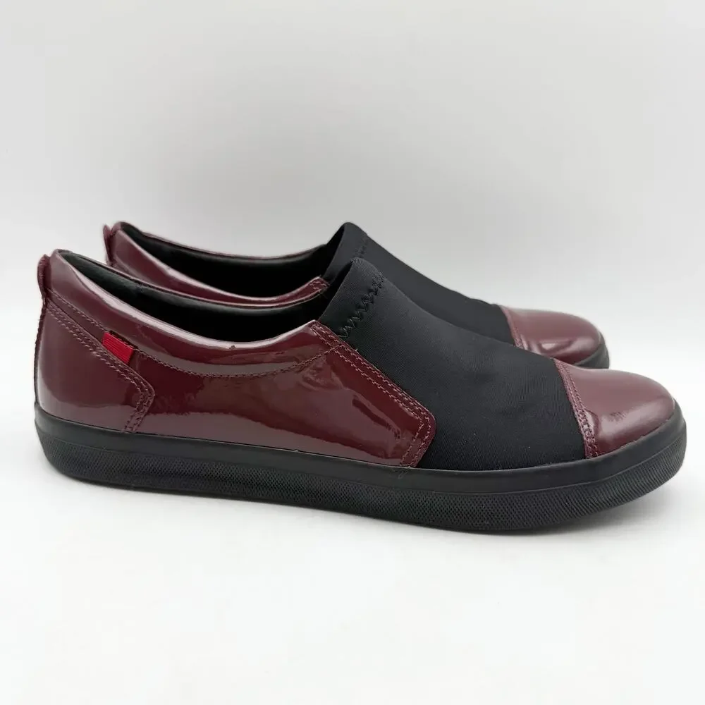 Marc Joseph Womens Jay Street Walking Shoes US 8.5 M Burgundy Patent Leather EUC